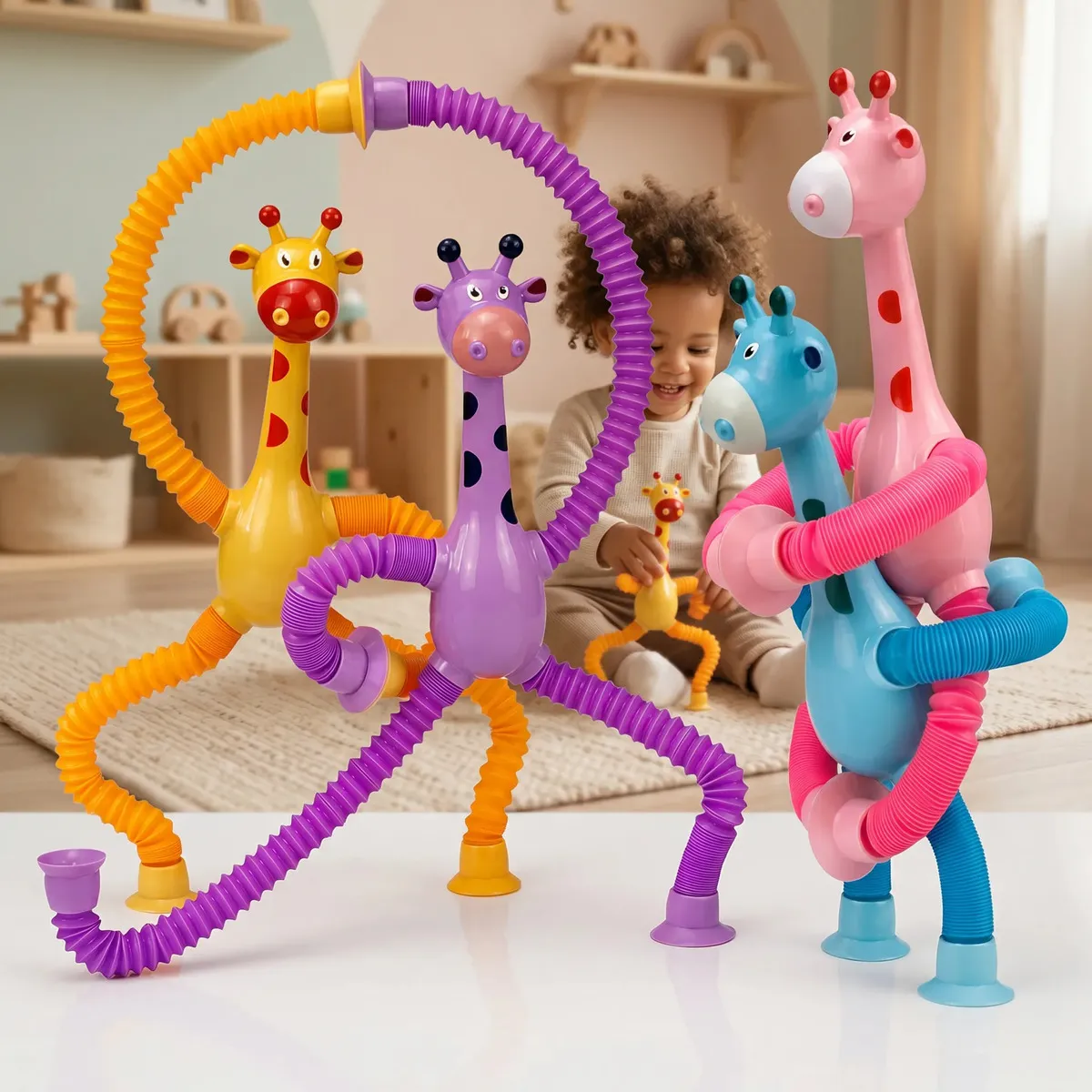 Kit 4 Girafas com Ventosa